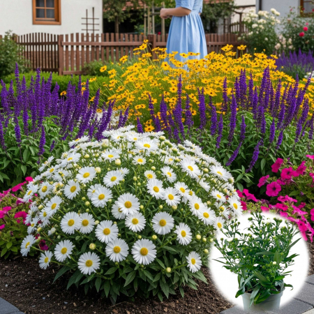 Flori Gradina si Balcon - Aster - Alb - 25cm+