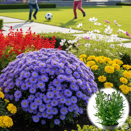 Flori Gradina si Balcon - Aster - Albastru - 25cm+