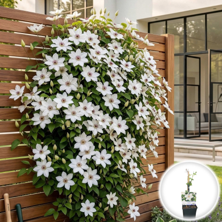 Plante Decorative - clematis-destiny-liana-alba-pepiniera-sibiu
