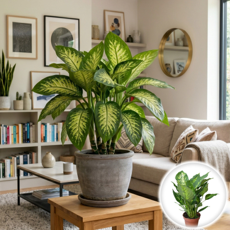 Plante Interior - dieffenbachia-compacta-trestia-muta-planta-interior-pepiniera-sibiu