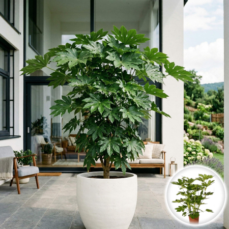 Plante Interior - fatsia-japonica-aralia-arbust-exotic-umbra-pepiniera-sibiu
