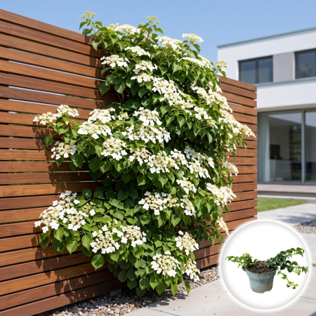 Hortensia - hydrangea-anomala-petiolaris-hortensie-cataratoare-flori-albe-pepiniera-sibiu