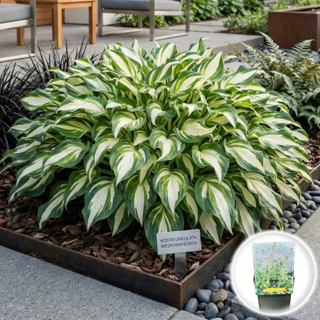 Hosta - hosta-undulata-mediovariegata-crin-de-toamna-pepiniera-sibiu