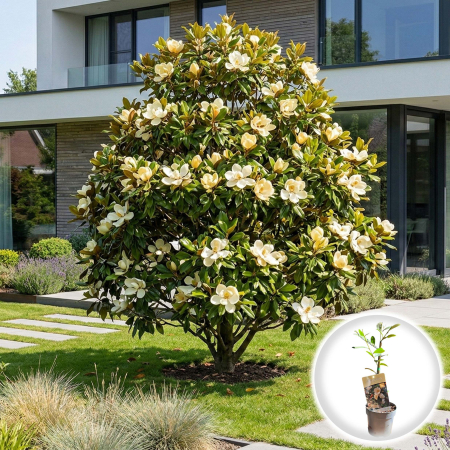 Magnolia - Magnolia Honey Velvet 40cm Arbust Ramificat Ghiveci Pepiniera Sibiu