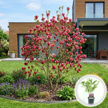 Magnolia - Magnolia Mov Susan 35cm Arbust Ramificat Ghiveci 17cm Pepiniera Sibiu