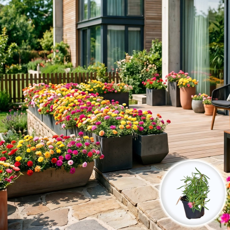 Flori Gradina si Balcon - Portulaca flori de piatra planta ramificata gradina ghiveci Pepiniera Sibiu