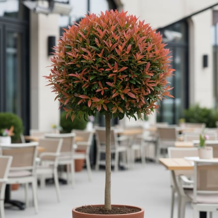 Plante Decorative - Photinia Pomisor Carre Rouge - 140cm
