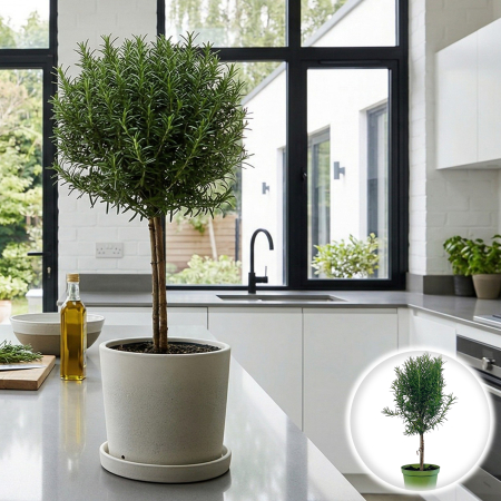 Rozmarin - Pomisor Rozmarin pe tulpina 65cm planta aromatica ghiveci Pepiniera Sibiu