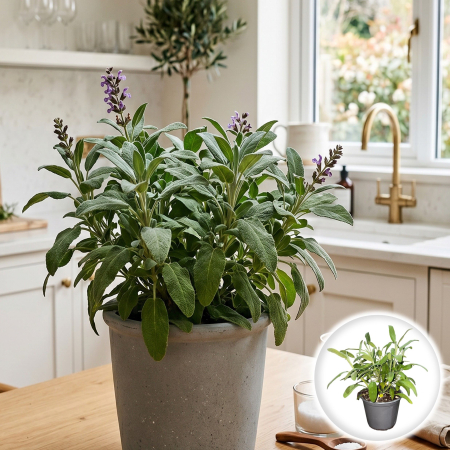 Plante aromatice - salvia-officinalis-salvie-comuna-planta-aromatica-pepiniera-sibiu