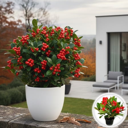 Plante Decorative - Skimmia Japonica - O'Berries - Red