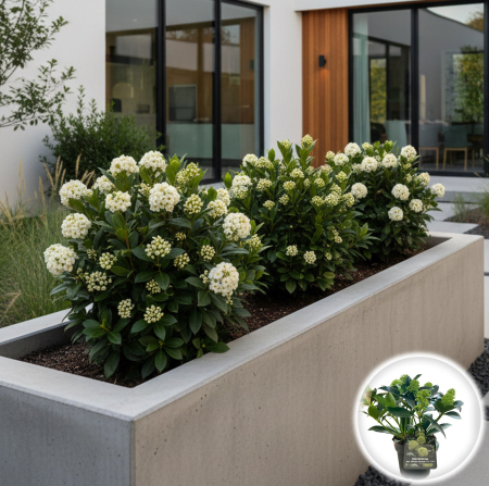 Skimmia - Skimmia Japonica - White Globe - 30cm+
