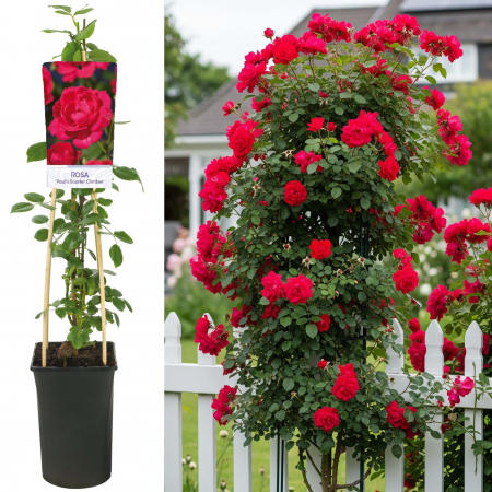 Trandafiri - Trandafir Catarator Pauls Scarlet - 75cm