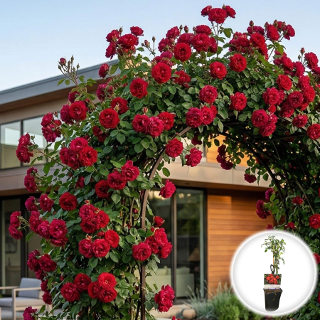 Trandafiri Parfumati - trandafir-catarator-rosa-ruby-queen-rosu-pepiniera-sibiu