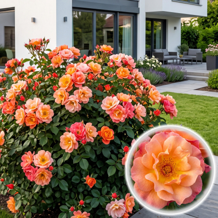 Trandafiri - rosa-jazz-trandafir-floribunda-ornamental-pepiniera-sibiu