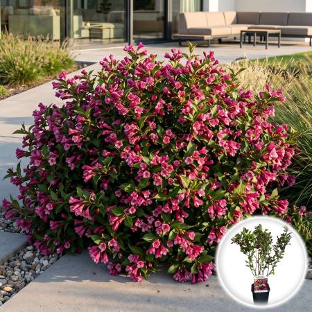 Weigela - weigela-minuet-arbust-pitic-flori-roz-pepiniera-sibiu