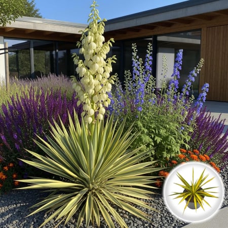 Plante Decorative - YUCCA Gradina Bicolora 30cm+ (2L)