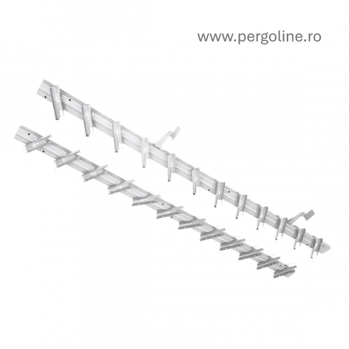 182 cm înălțime: kit complet Jaluzea reglabilă cu glisiere metalice + 20 lamele 110-130 cm din lemn de pin natur [19]