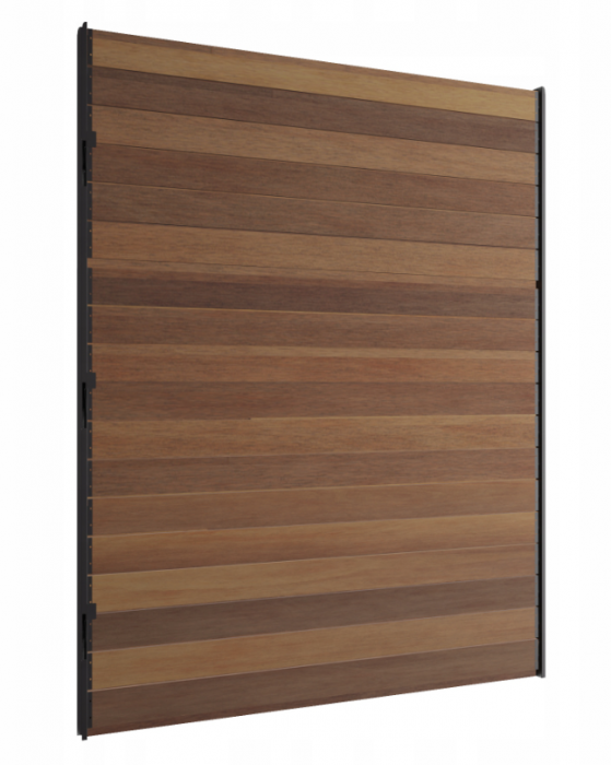 234 cm înălțime: kit complet Jaluzea reglabilă cu glisiere metalice + 26 lamele 100/110/130 cm din lemn de pin natur [23]