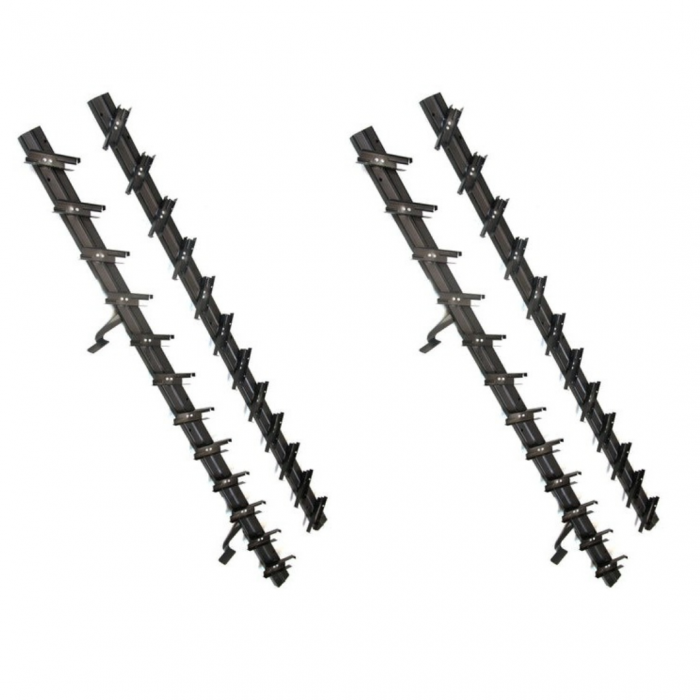 252 cm înălțime: kit complet Jaluzea reglabilă cu glisiere metalice + 28 lamele 100-130 cm din lemn de pin natur [16]