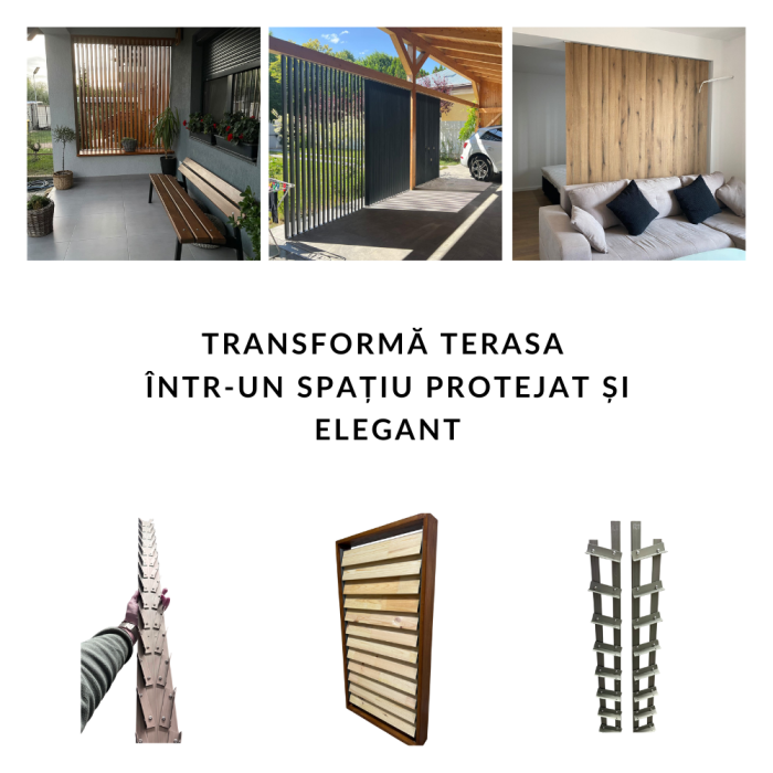 Feronerie cu glisiere aluminiu pentru lamele orientabile [22]