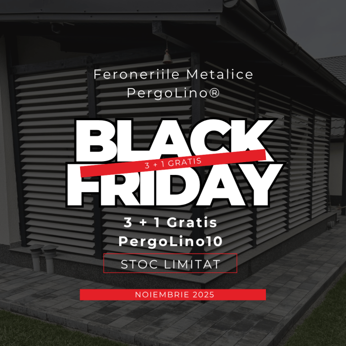 Jaluzele de terasa cu lamele ajustabile bioclimatice. Feronerie metalica. [1]