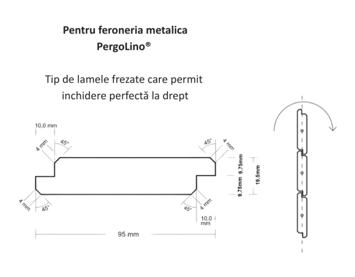 Jaluzele de terasa cu lamele ajustabile bioclimatice. Feronerie metalica. [12]