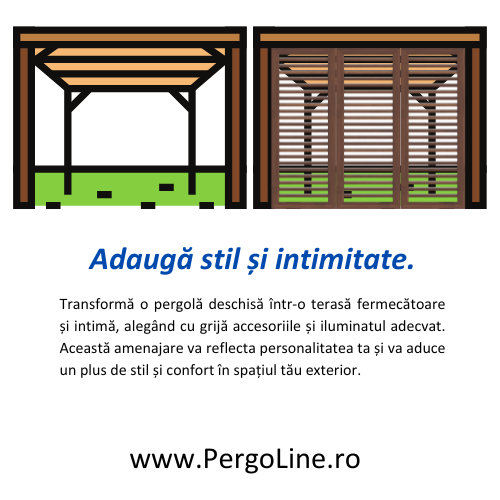 Jaluzele de terasa cu lamele ajustabile bioclimatice. Feronerie metalica. [10]