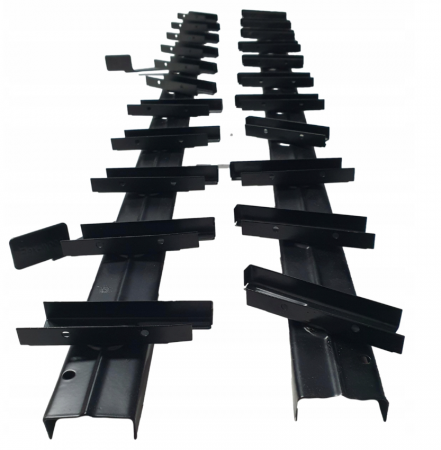 200 cm înălțime: kit complet Jaluzea reglabilă cu glisiere metalice + 22 lamele 100-130 cm din lemn de pin natur [34]