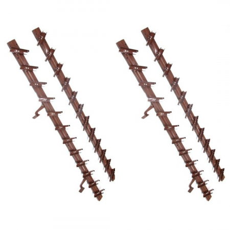 252 cm înălțime: kit complet Jaluzea reglabilă cu glisiere metalice + 28 lamele 100-130 cm din lemn de pin natur [19]