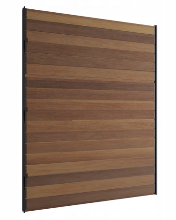 90 cm înălțime: kit complet Jaluzea reglabilă cu glisiere metalice PergoLino10 + 10 lamele 110-130 cm din lemn de pin natur [7]
