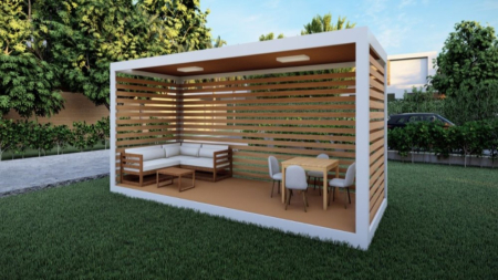 Cadru modular 7x3 m pentru terasă [1]
