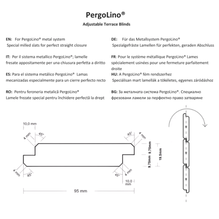 Lamele orientabile pentru pergole bioclimatice [2]