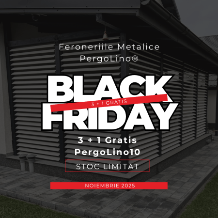 Sisteme metalice - Jaluzele de terasa cu lamele ajustabile bioclimatice. Feronerie metalica.