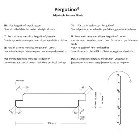 Lamele orientabile pentru pergole bioclimatice [4]
