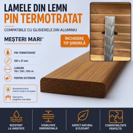 Lamele orientabile pentru pergole bioclimatice [1]