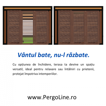 Jaluzele de terasa cu lamele ajustabile bioclimatice. Feronerie metalica. [11]