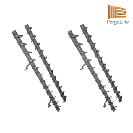 Feroneriile PergoLino® - Jaluzele de terasa cu lamele ajustabile bioclimatice. Feronerie cu glisiere metalice.