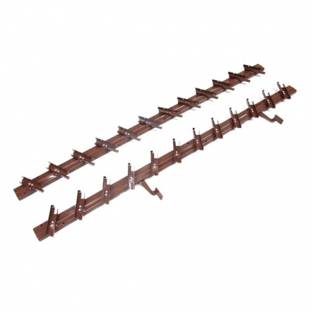 182 cm înălțime: kit complet Jaluzea reglabilă cu glisiere metalice + 20 lamele 110-130 cm din lemn de pin natur [14]