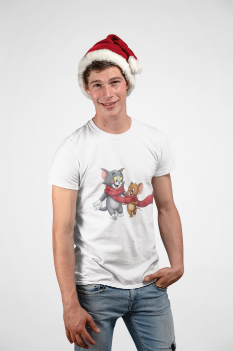 TRICOU DIN BUMBAC ORGANIC TOM & JERRY IN LOVE [1]
