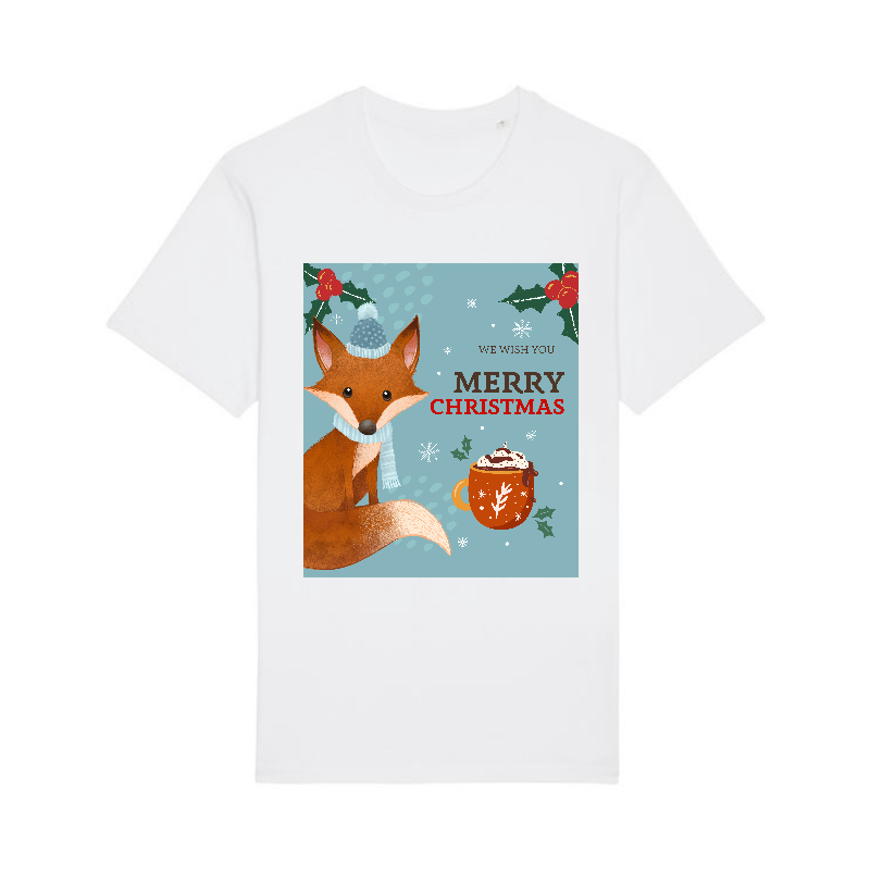 TRICOU DIN BUMBAC ORGANIC CHRISTMAS FOX [2]