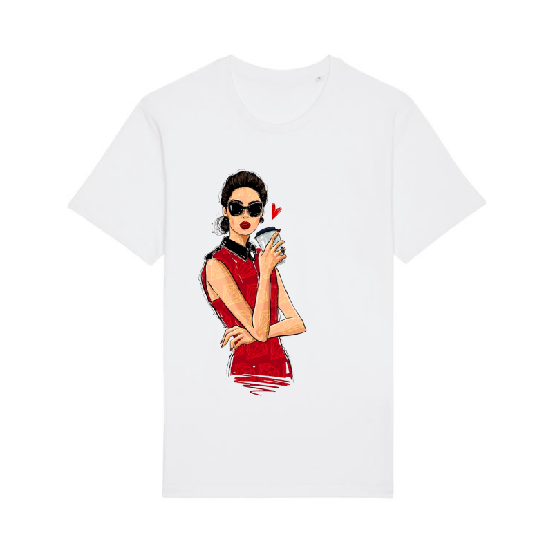 Tricou din bumbac organic personalizat cu imagini print tematica la moda [2]