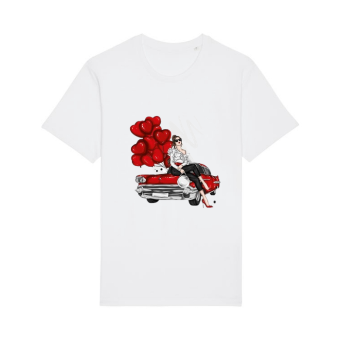 Tricou din bumbac organic personalizat cu imagini print tematica la moda [2]