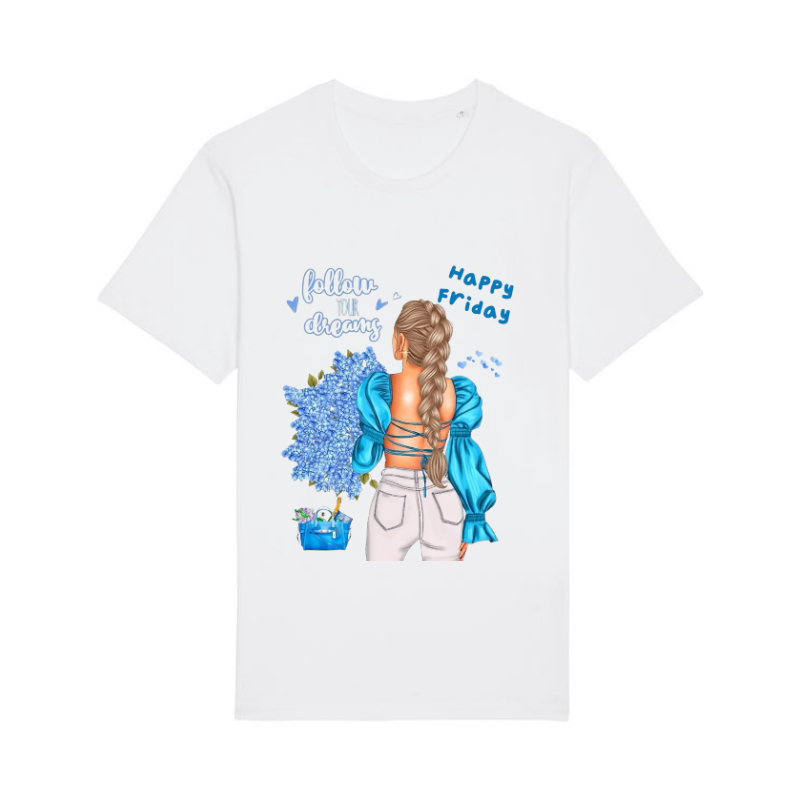 Tricou din bumbac organic personalizat cu imagini print tematica la moda [2]