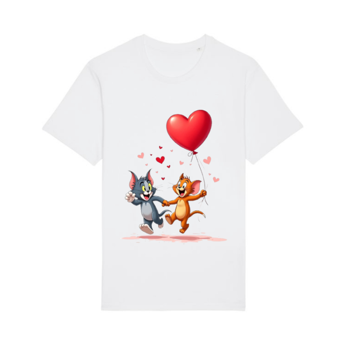 Tricou din bumbac organic personalizat cu imagini print tematica la moda [2]