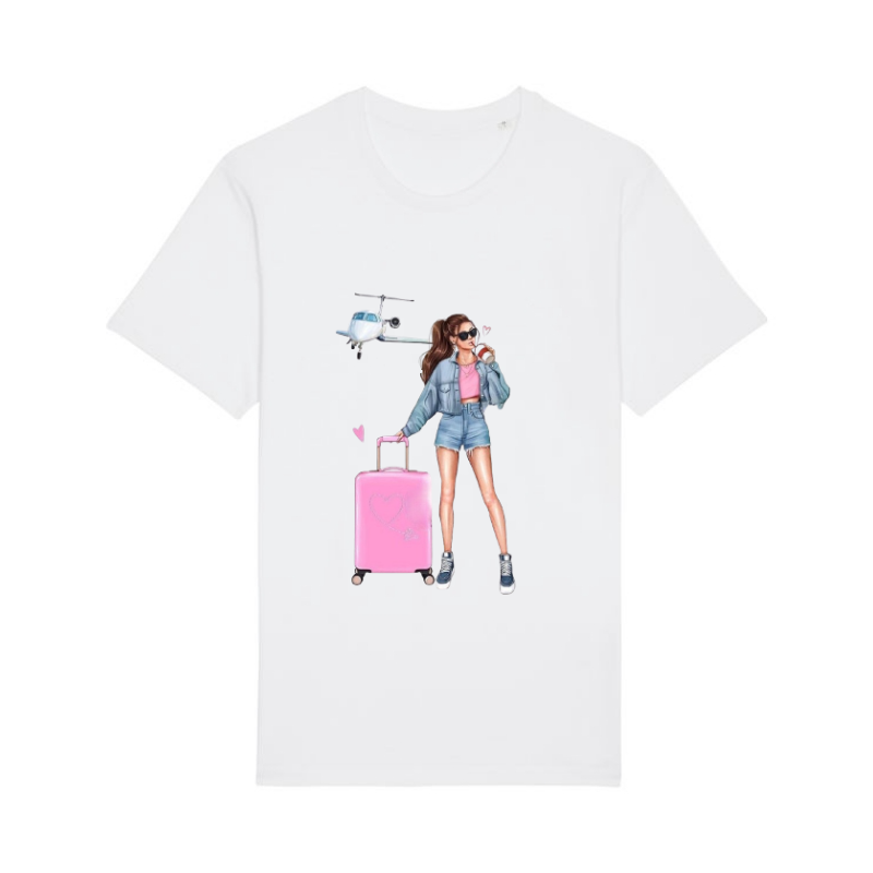 Tricou din bumbac organic personalizat cu imagini print tematica la moda [2]