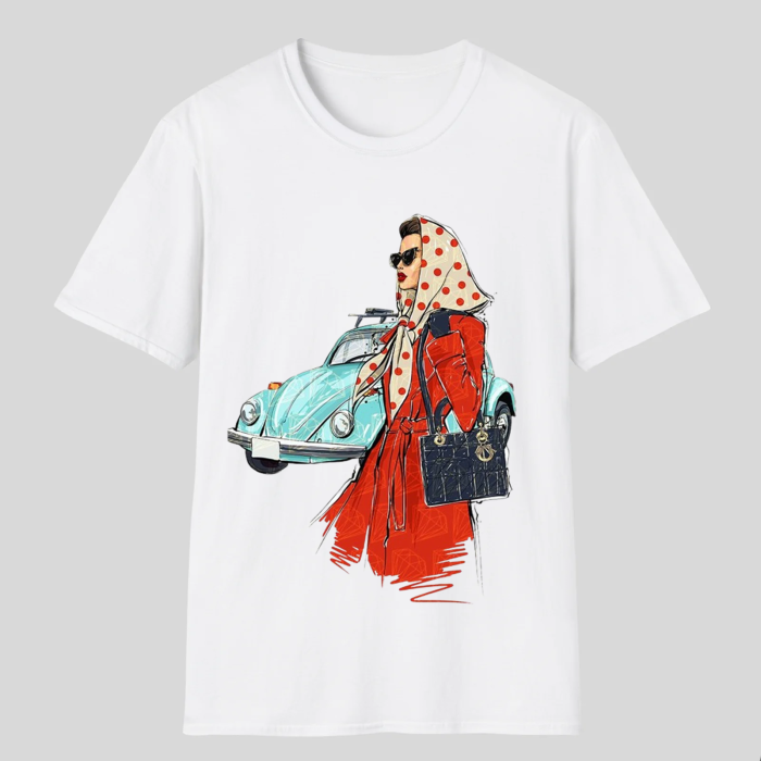 Tricou unisex din bumbac 100% Vintage girl [2]
