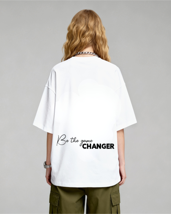 Tricou oversized  din bumbac organic Be the game changer [3]