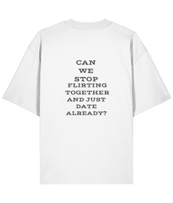 Tricou oversized din bumbac organic  Can you stop flirting [4]