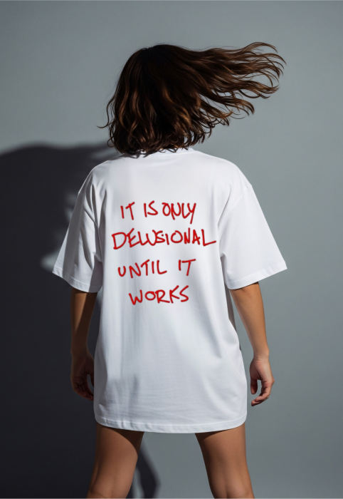 Tricou oversized  din bumbac organic Delusional [3]