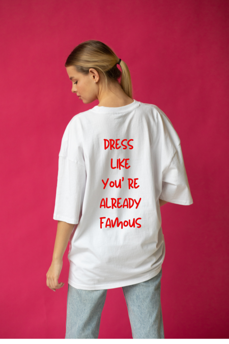 Tricou oversized din bumbac organic Famous [3]